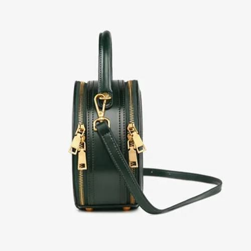 Small Round Leather Crossbody Bags