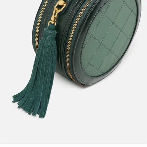 Small Round Leather Crossbody Bags