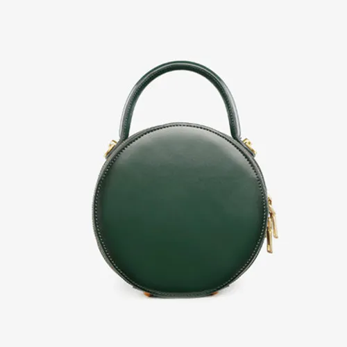 Small Round Leather Crossbody Bags