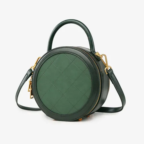 Small Round Leather Crossbody Bags