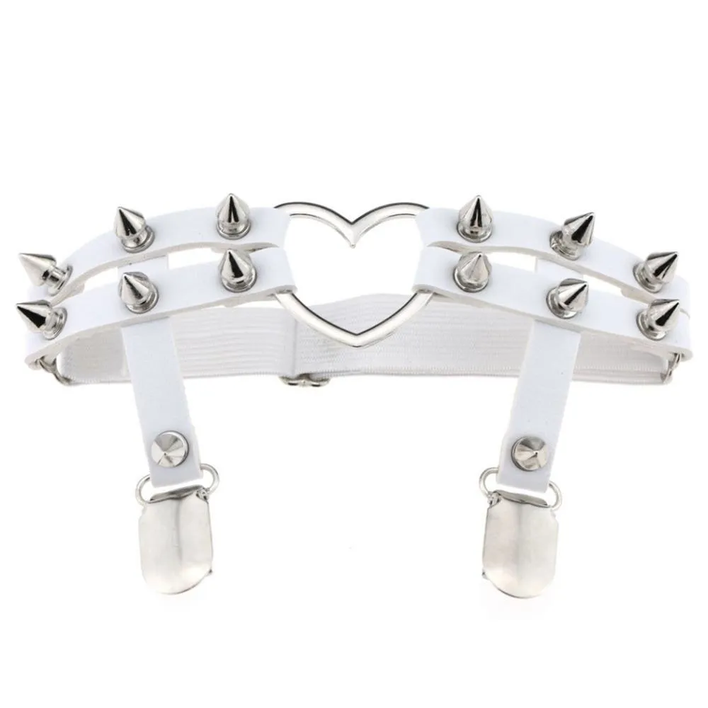 Spiky Heart Garter Belt