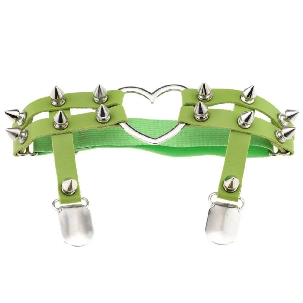 Spiky Heart Garter Belt