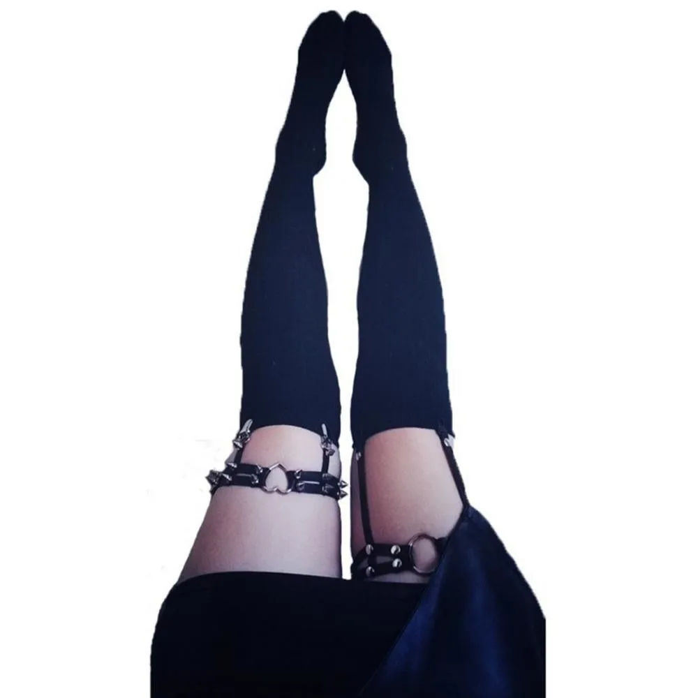 Spiky Heart Garter Belt