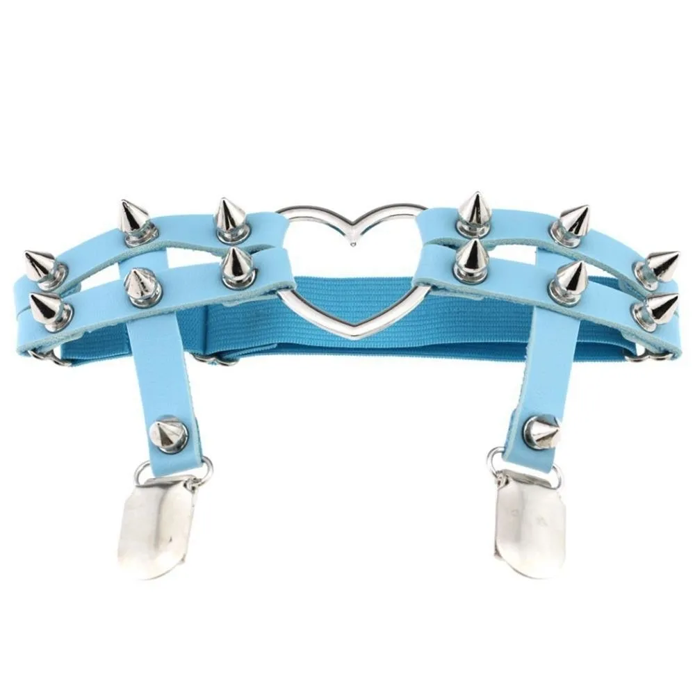 Spiky Heart Garter Belt