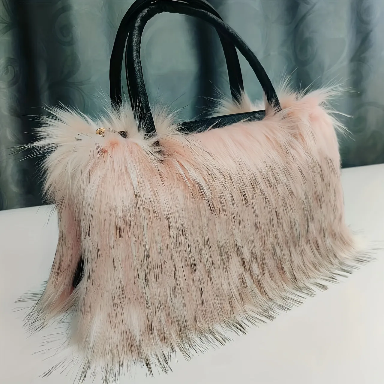 Stylish Fluffy Crossbody Bags, Purses With Top Handle