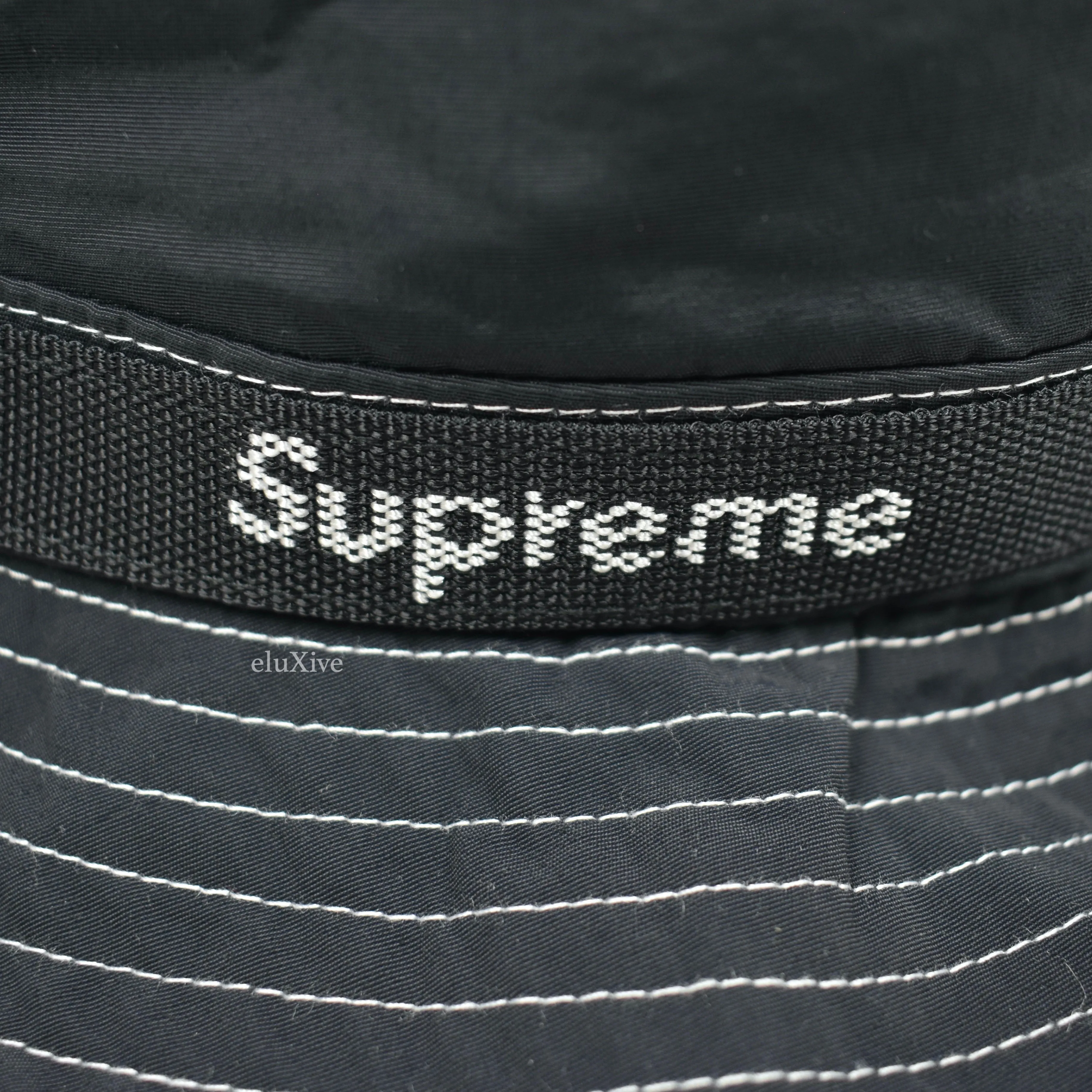 Supreme - Webbing Logo Bucket Hat / Crusher (Black)