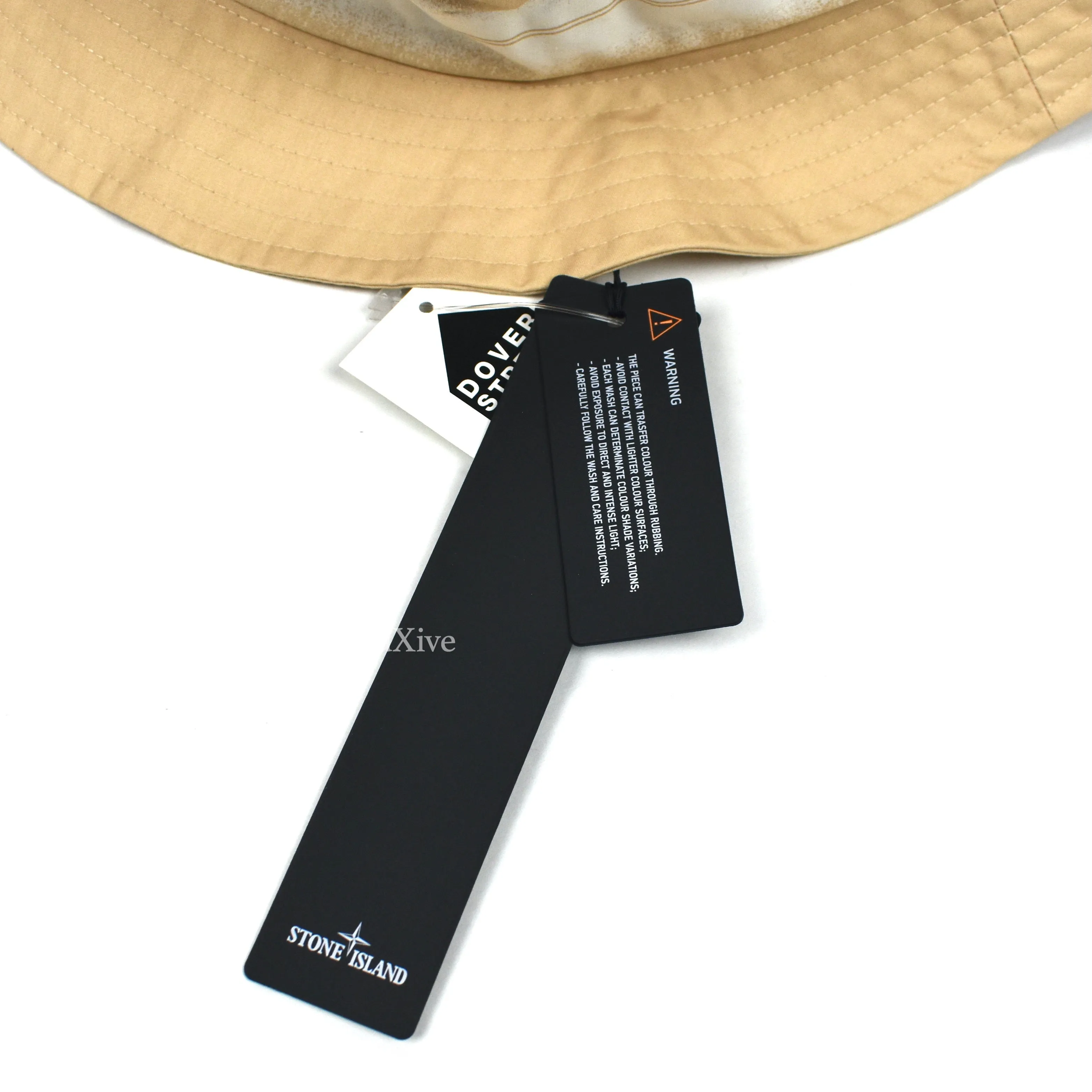 Supreme x Stone Island - Tan Logo Print Bucket Hat