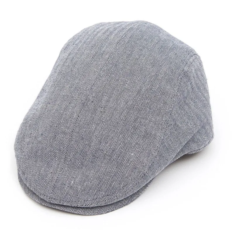 Tailored Driver Flat Cap in Blue or Grey by Christy's London
