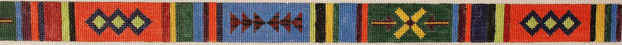 The Meredith Collection # 248-D Geometric Rasta Belt