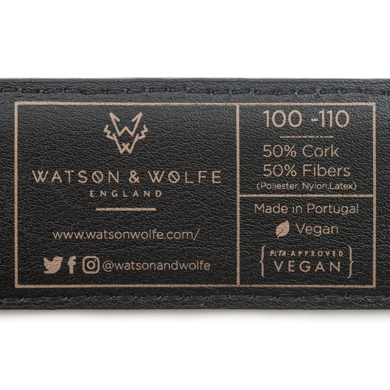 Three-Piece Construction Cork Vegan Belt | Brown
