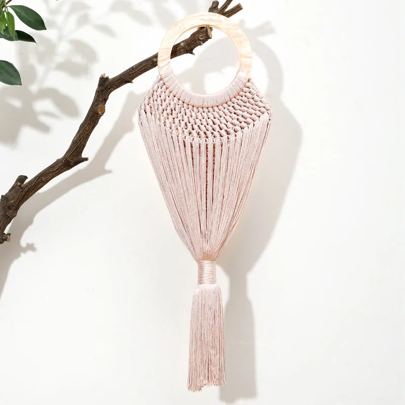 Throw Back Style Woven acrylic handbag