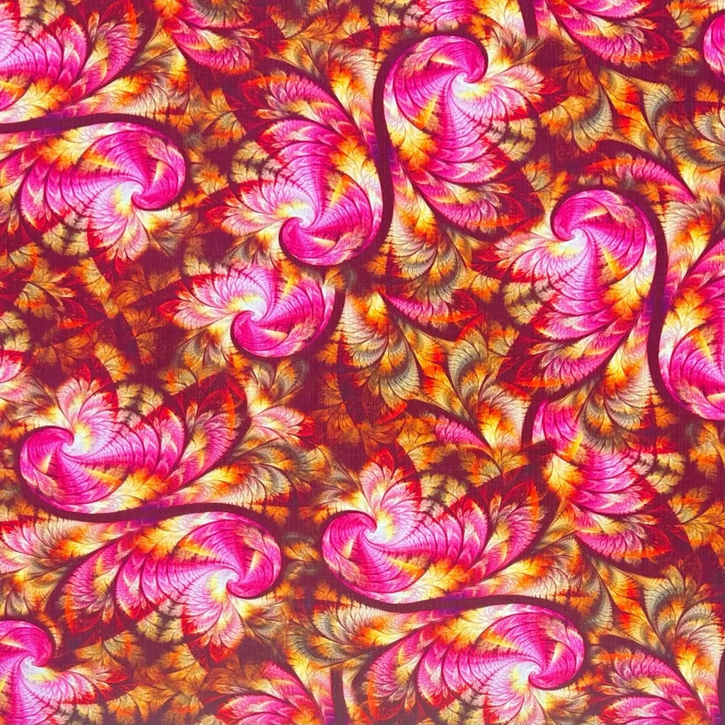 Vibrant Swirls Bamboo Silkette Fabric
