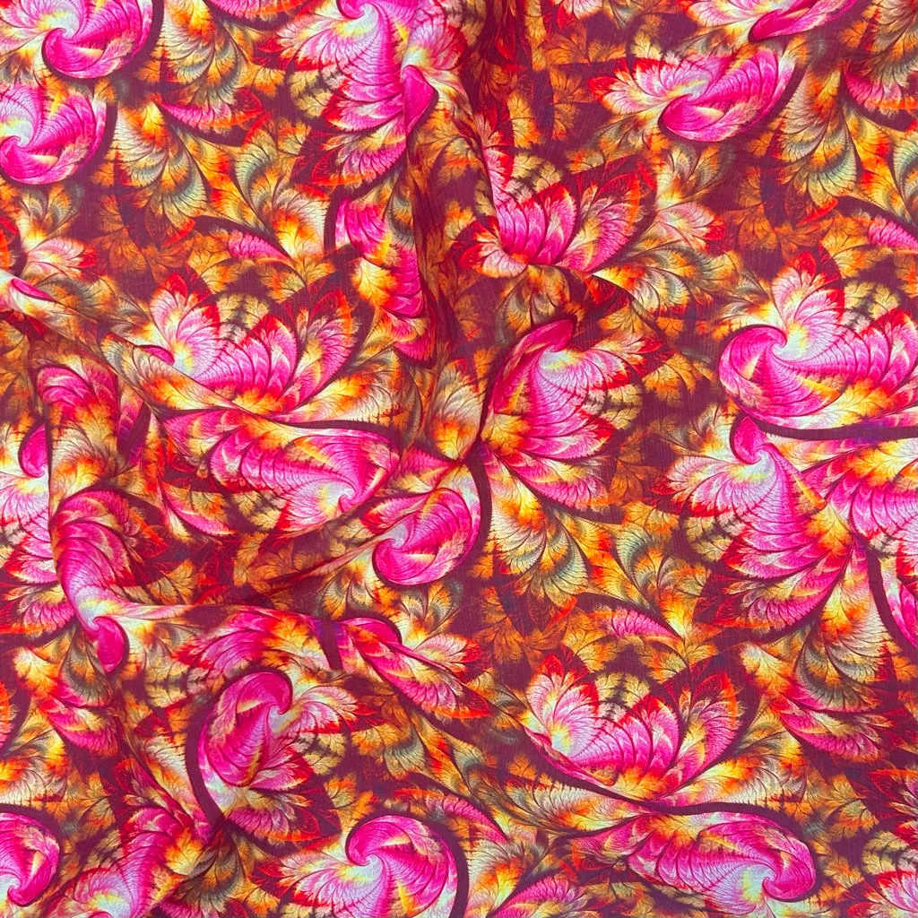 Vibrant Swirls Bamboo Silkette Fabric