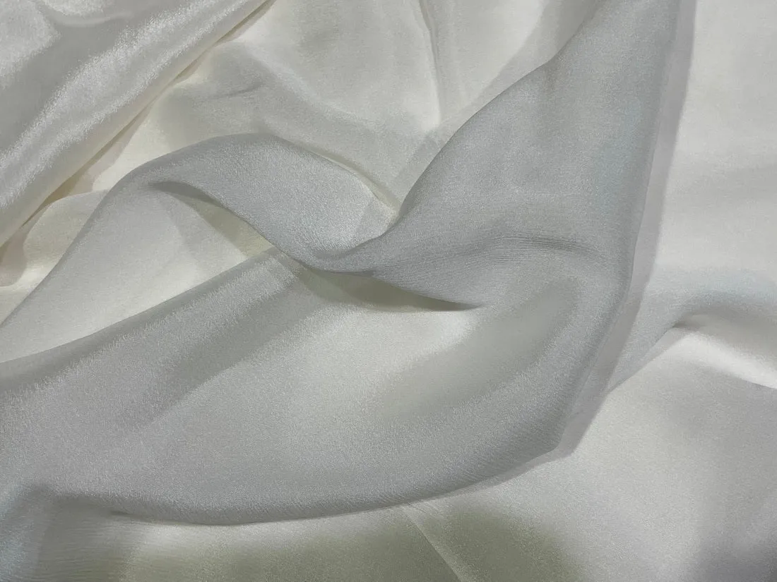 White CHINNON BAMBERG CHIFFON ~ 40&quot; wide