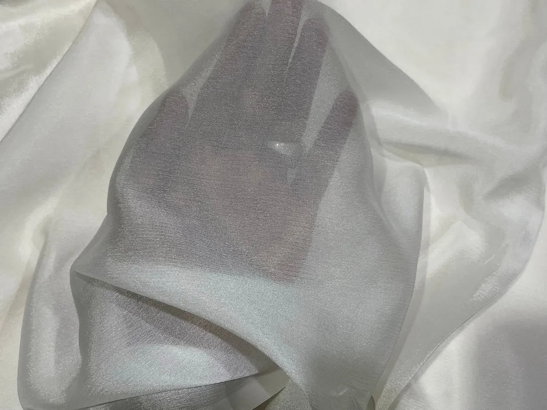 White CHINNON BAMBERG CHIFFON ~ 40&quot; wide