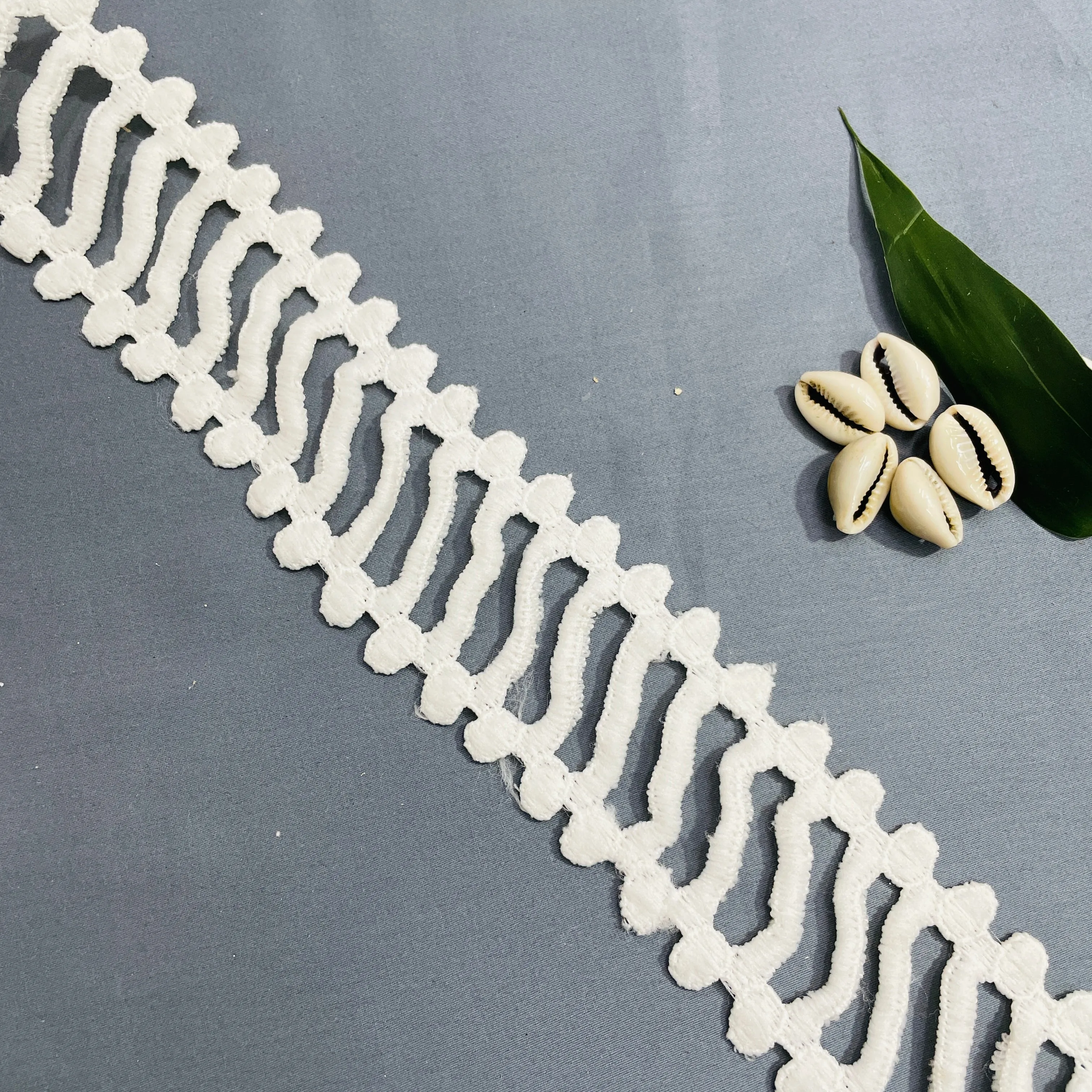 White Dyeable Cotton Lace