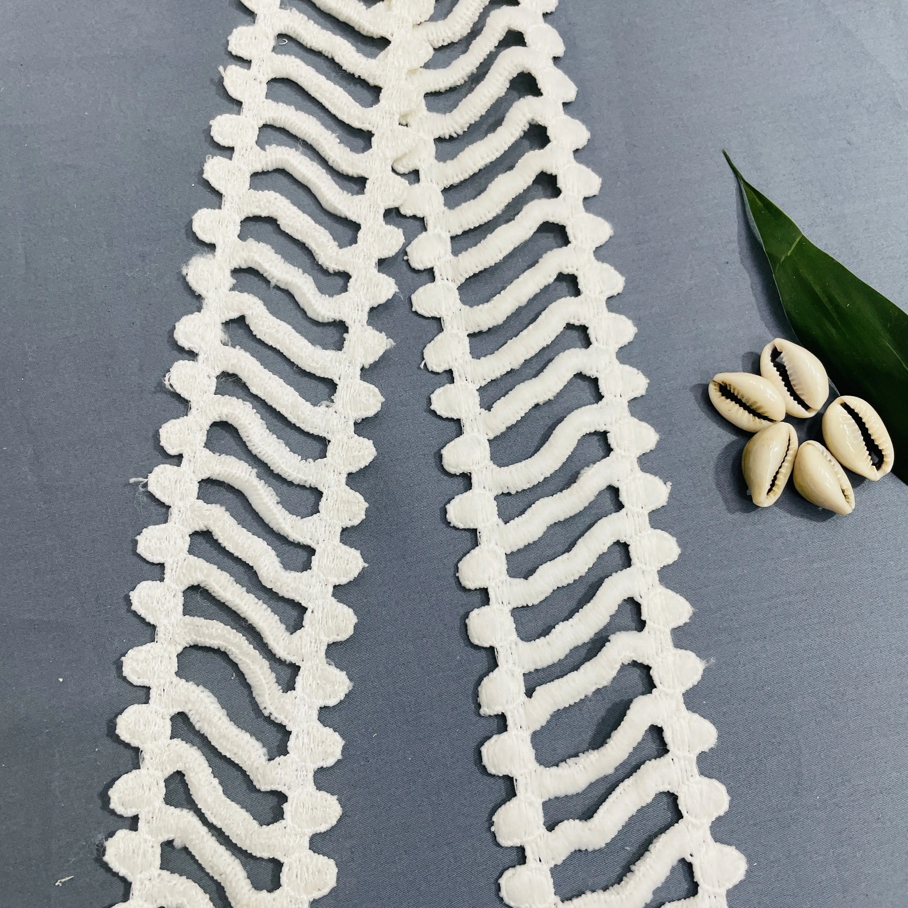 White Dyeable Cotton Lace