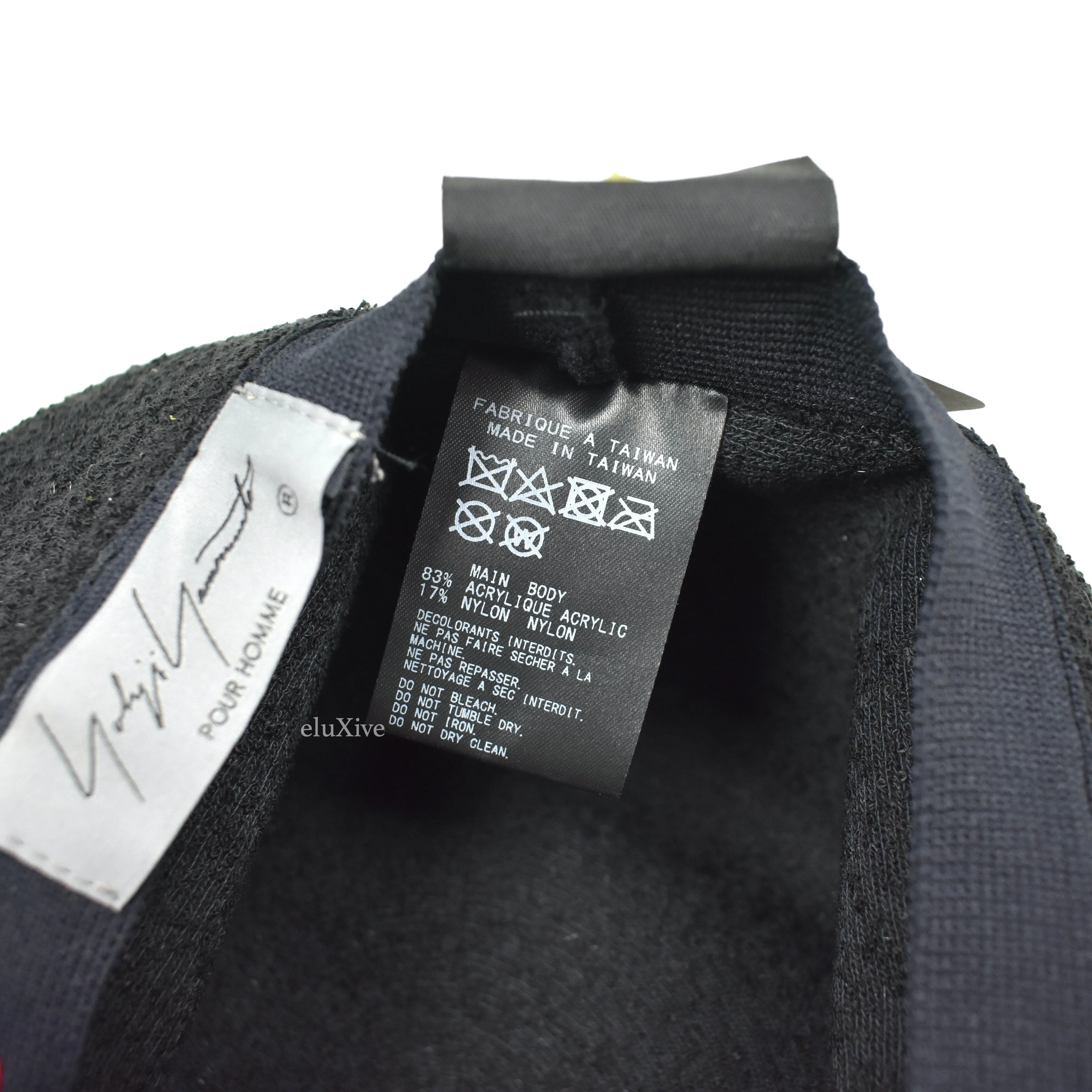 Yohji Yamamoto x New Era - Black Boucle Logo Patch Bucket Hat